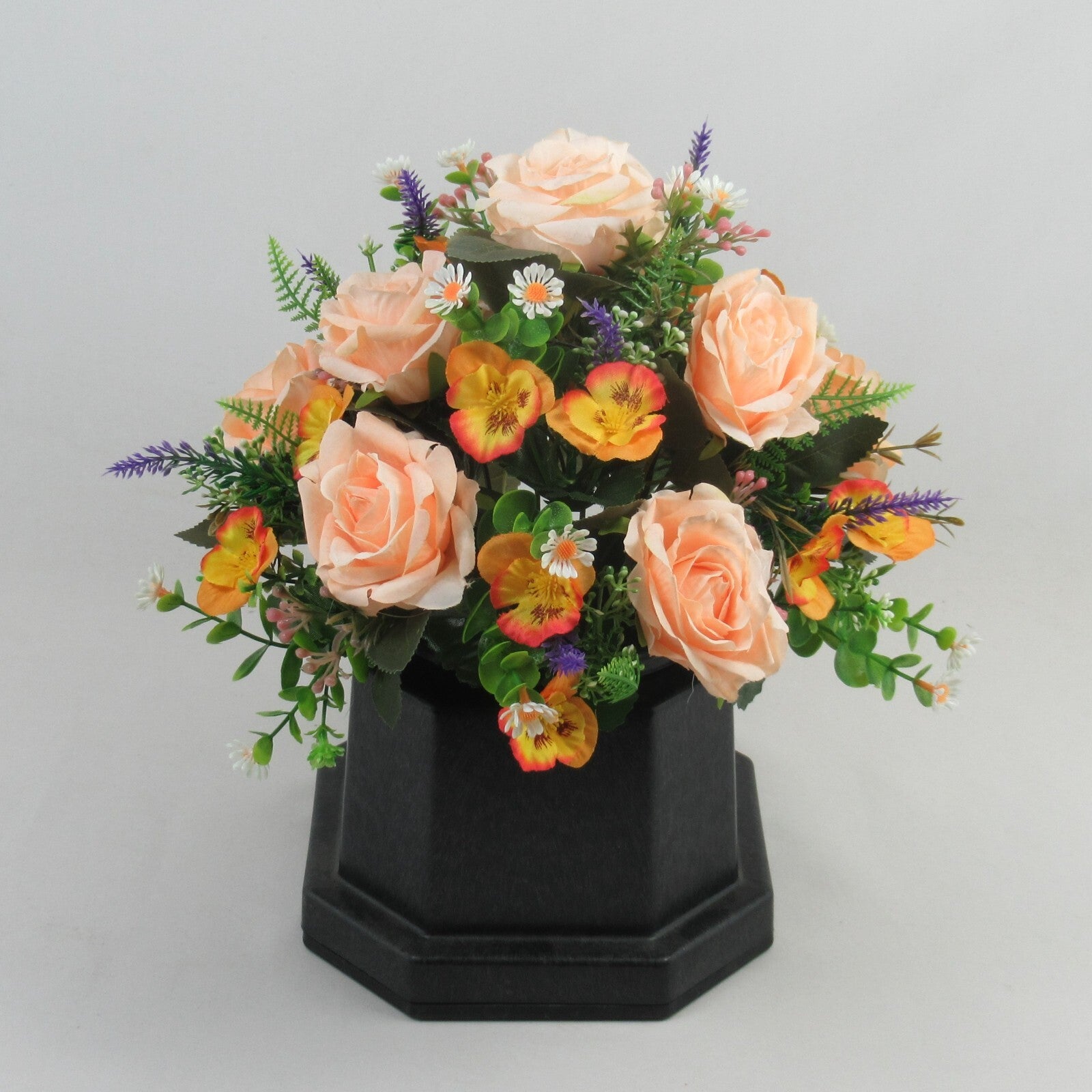 Artificial silk flowers Grave arrangement Hand-Made Long Lasting Rose - Pansy