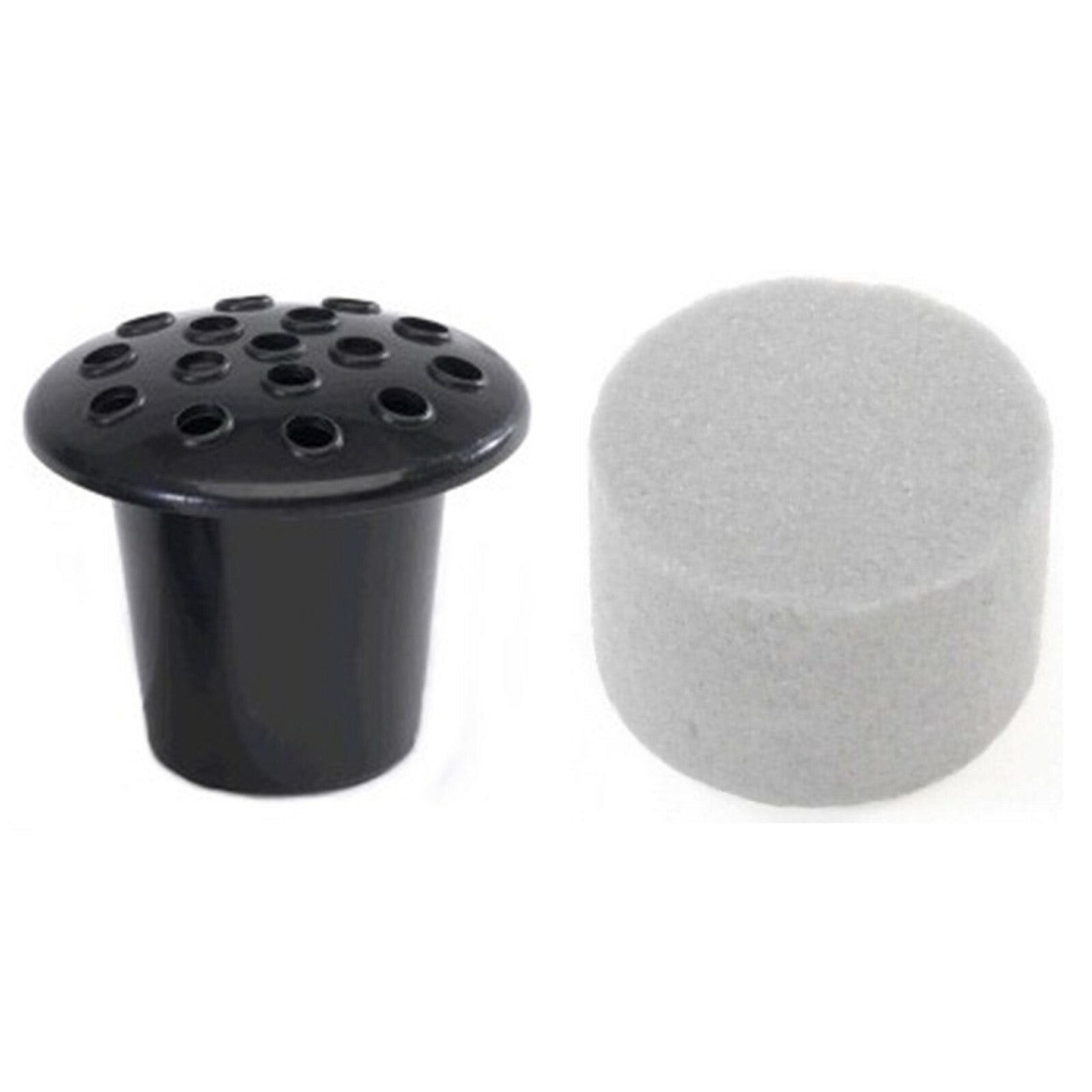Grave Pot with Lid - Black Vase Flower Holder For Memorial Cemetery Graves