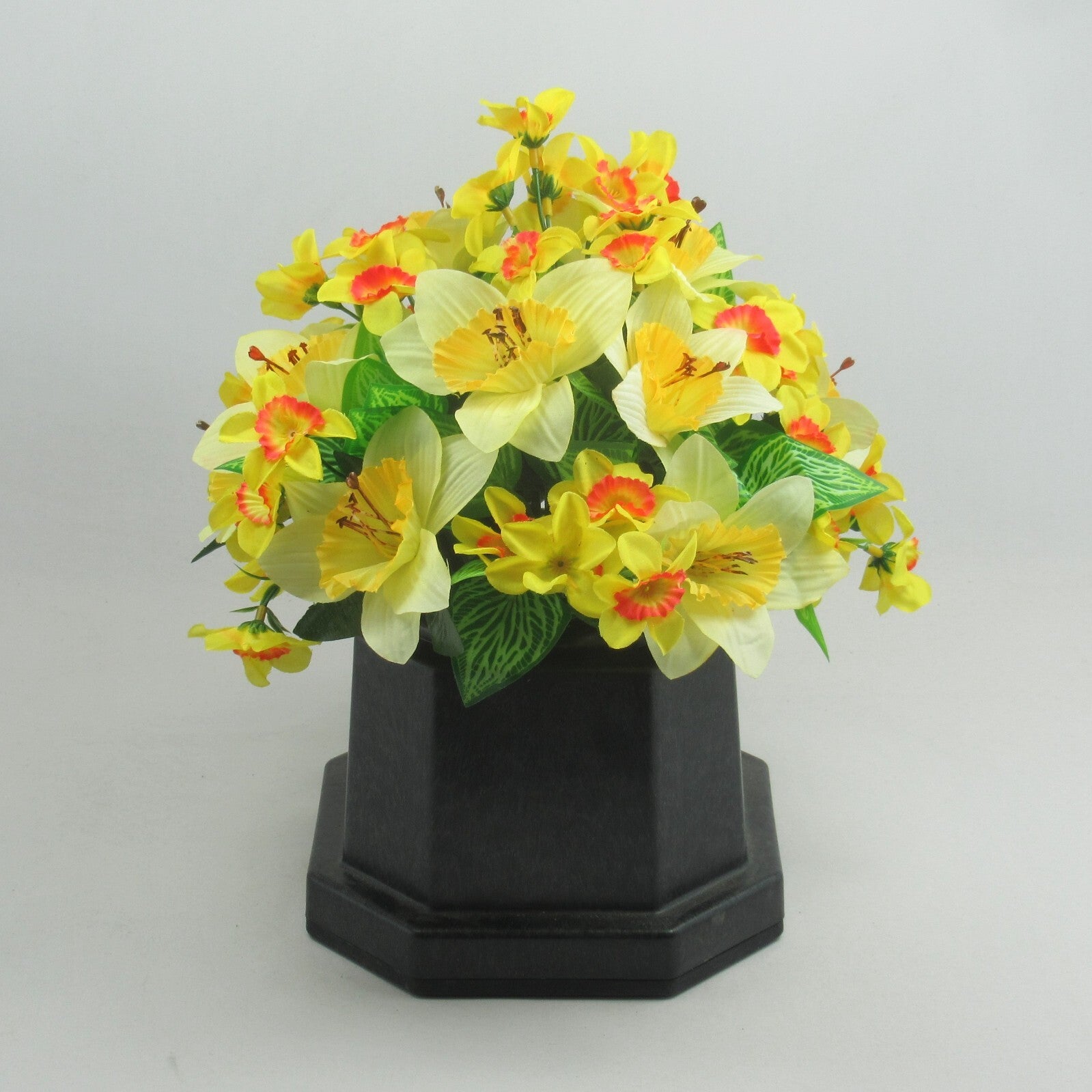 Artificial silk flowers memorial Crem Pot - Grave arrangement FREE P&P HandMade