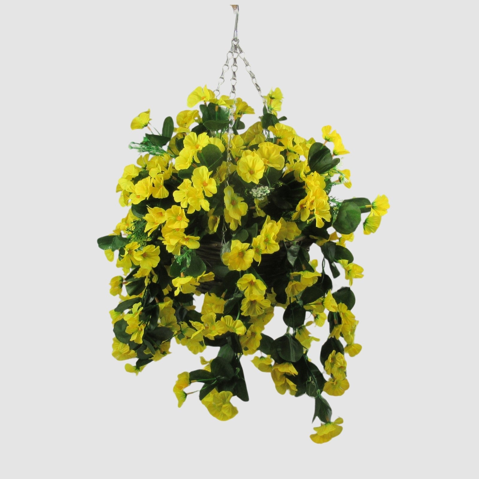Hanging basket Artificial Trailing Nasturtium SELF ASSEMBLY Basket Included