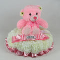 Artificial Silk Funeral Flower Child Wreath with Teddy Bear Memorial Grave
