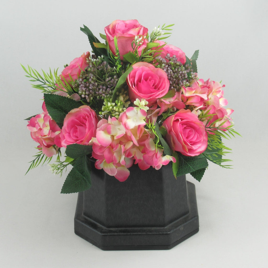 Artificial Silk Flowers Grave/Memorial Arrangement Hand-Made Long Lasting Rose