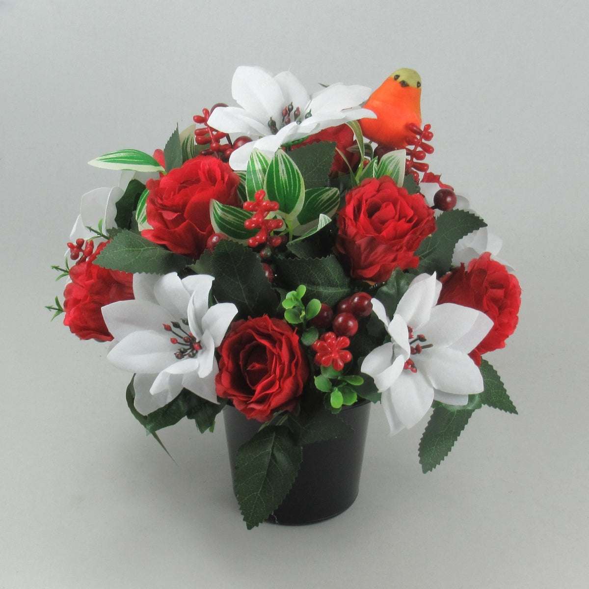 Christmas grave flower arrangement 24cm Long lasting