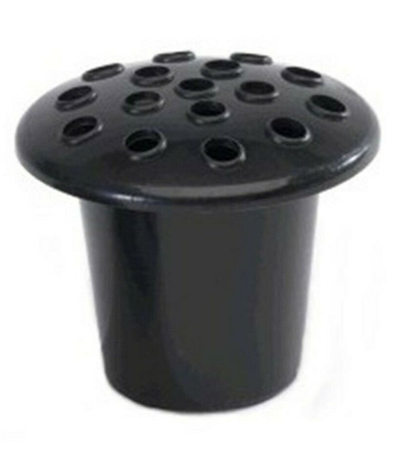 Grave Pot with Lid - Black Vase Flower Holder For Memorial Cemetery Graves
