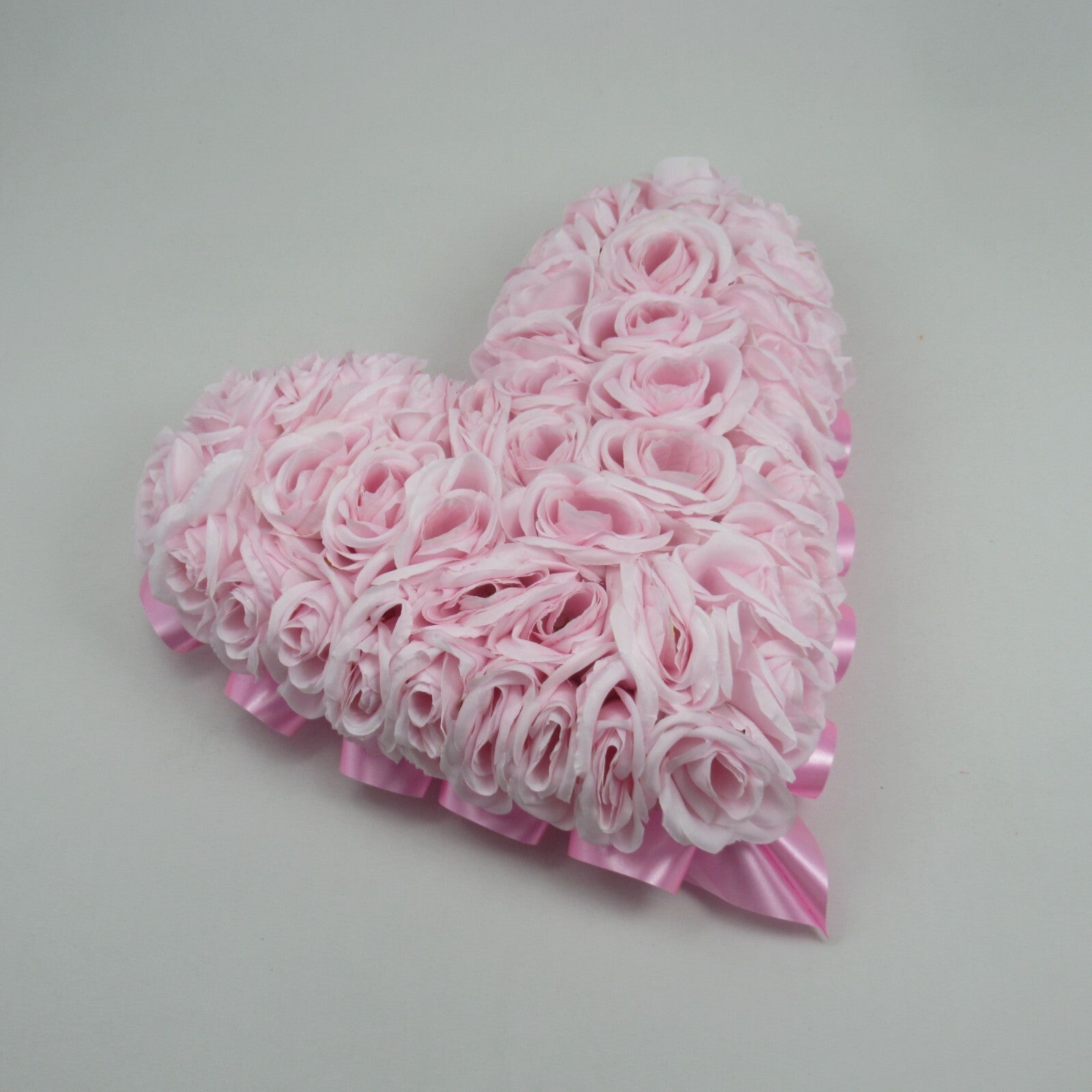 Rose Heart Wreath Grave Tribute Funeral Wreath Pink roses MUM NAN AUNT SISTER
