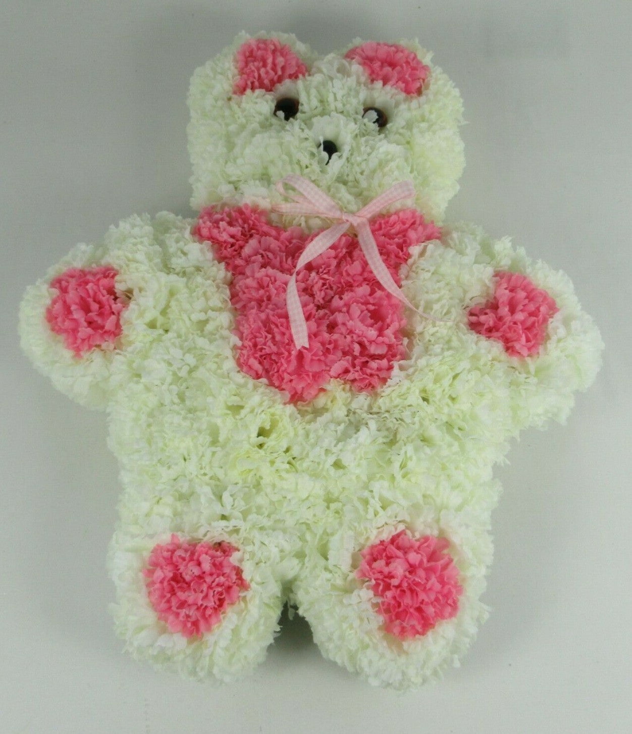 Teddy Bear Artificial Silk Funeral Flowers Children's Wreath Tribute Memorial
