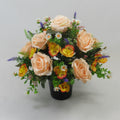 Artificial silk flowers Grave arrangement Hand-Made Long Lasting Rose - Pansy