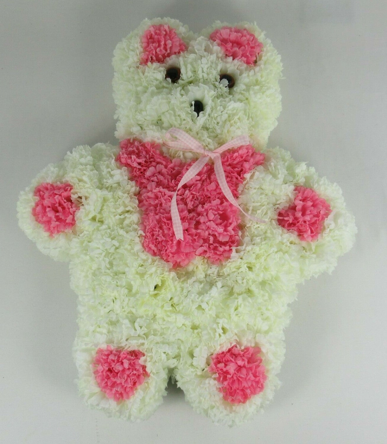 Teddy Bear Artificial Silk Funeral Flowers Children's Wreath Tribute Memorial