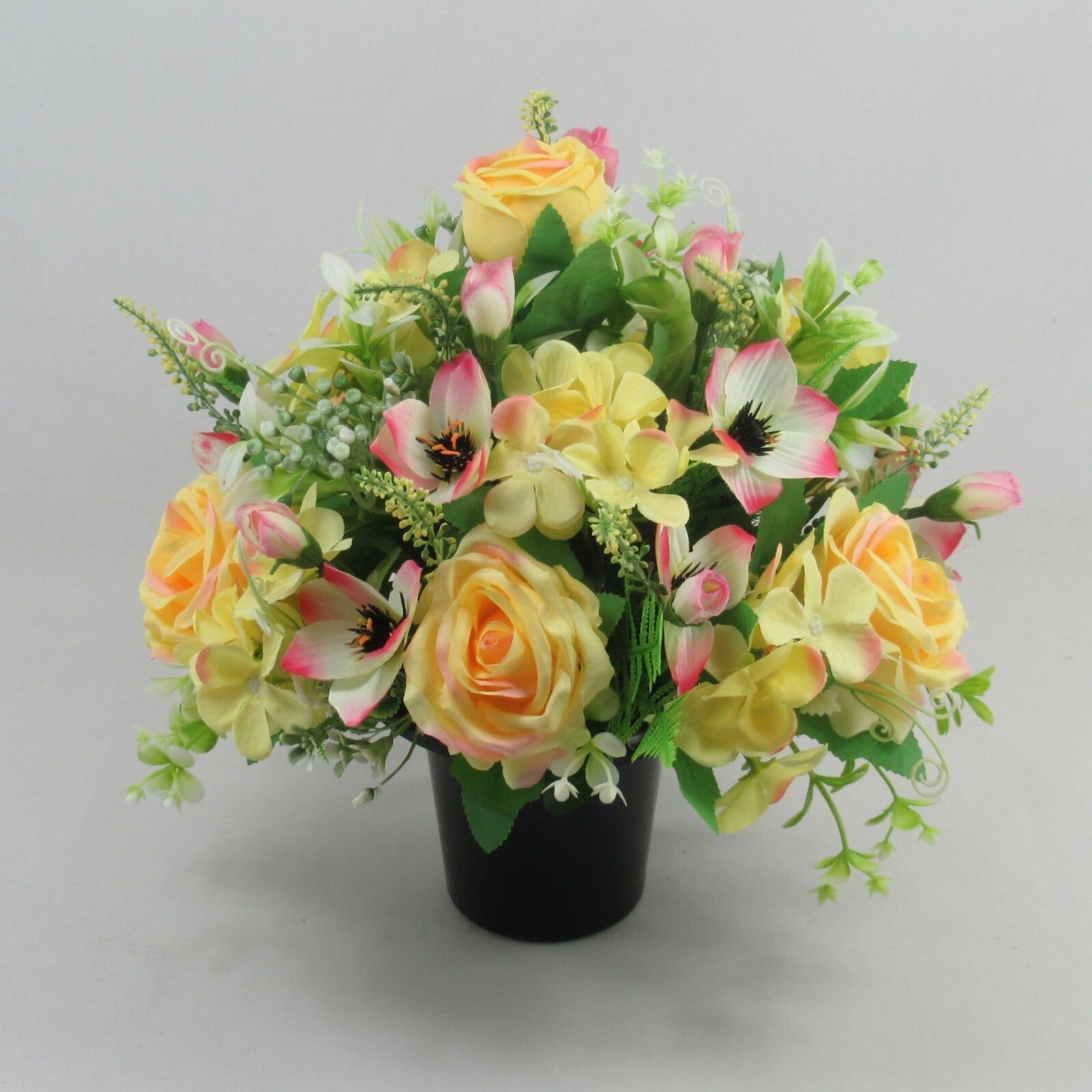 Artificial silk flowers Grave arrangement FREE P&P HandMade Long lasting 27cm