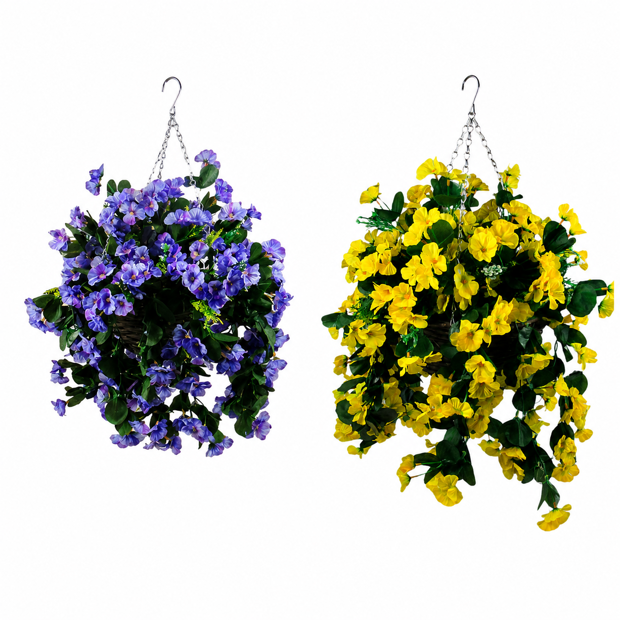 Hanging basket Artificial Trailing Nasturtium SELF ASSEMBLY Basket Included