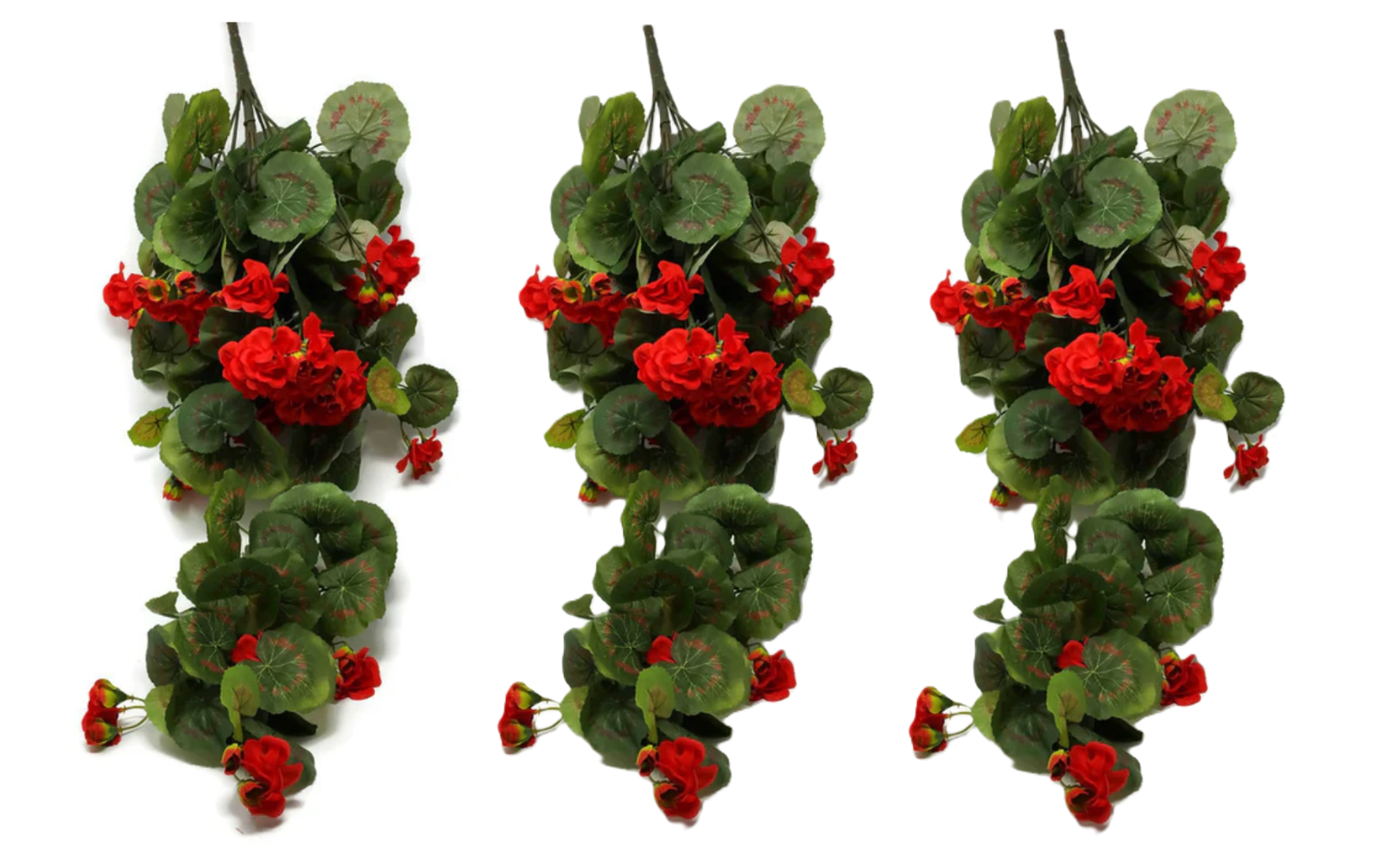 Artificial Trailing Geranium Hanging Basket Outdoor Wedding Decor UK Seller
