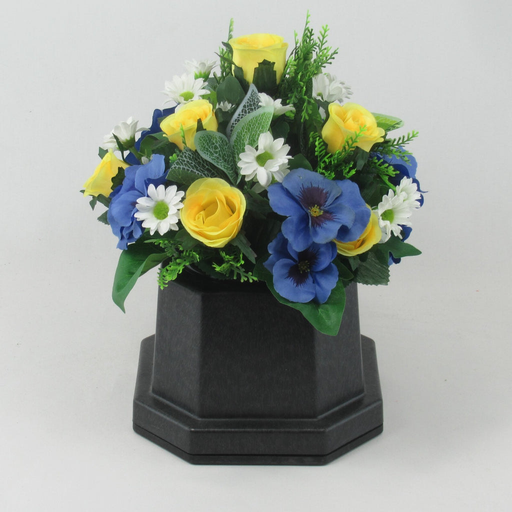 Artificial silk flowers Grave arrangement FREE P&P HandMade Long lasting