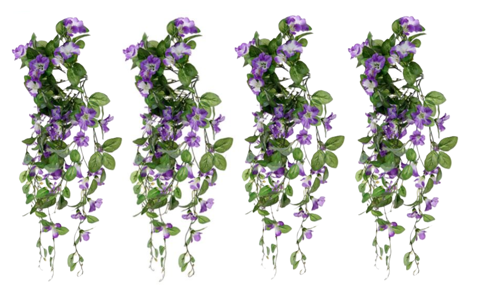 Artificial Morning Glory Trailing Flower Hanging Basket Outdoor Decor UK Seller