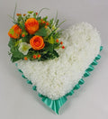Artificial Silk Funeral Flower Heart Wreath Celtic Irish Memorial Tribute Grave