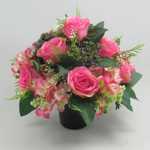 Artificial Silk Flowers Grave/Memorial Arrangement Hand-Made Long Lasting Rose