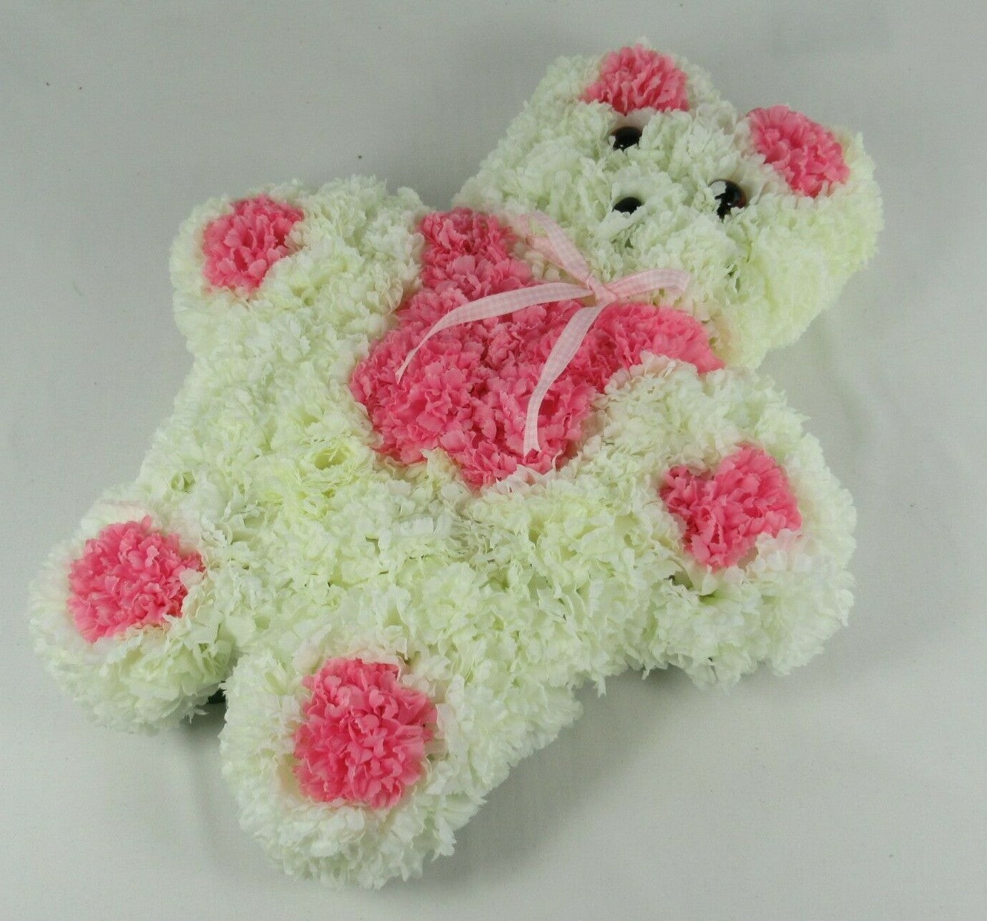 Teddy Bear Artificial Silk Funeral Flowers Children's Wreath Tribute Memorial