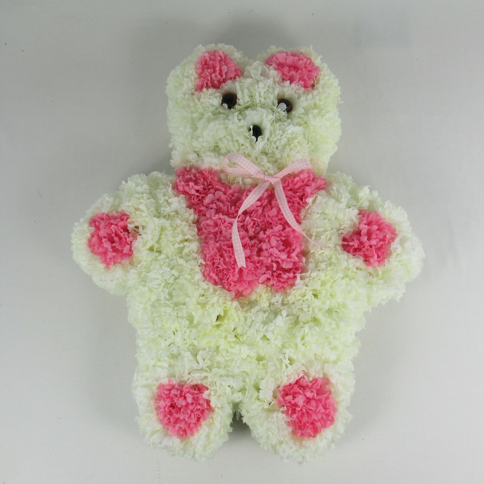Teddy Bear Artificial Silk Funeral Flowers Children's Wreath Tribute Memorial