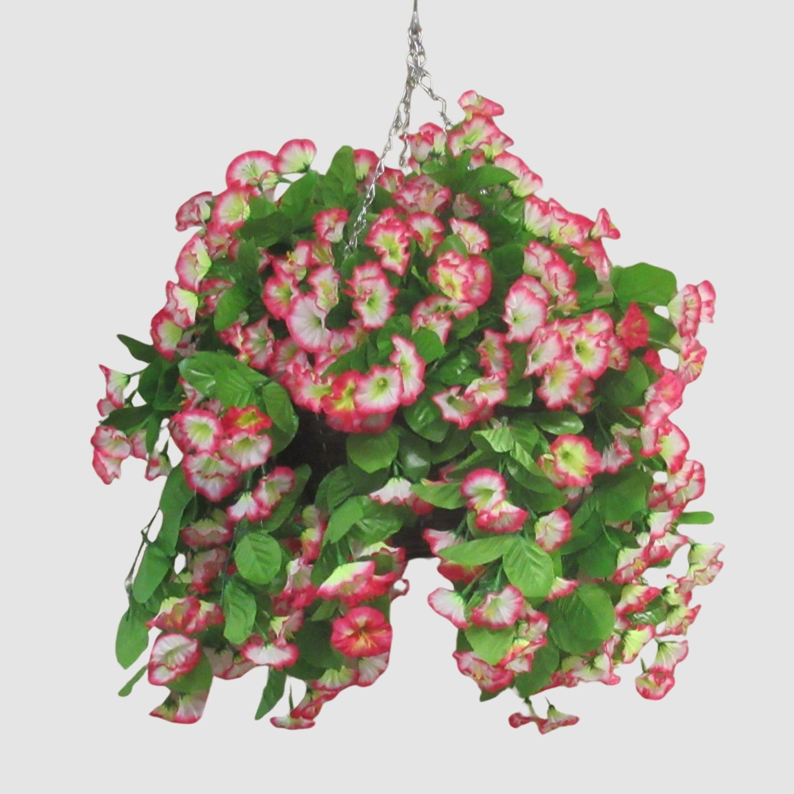 Hanging basket Artificial Trailing Morning Glory SELF ASSEMBLY Basket Included