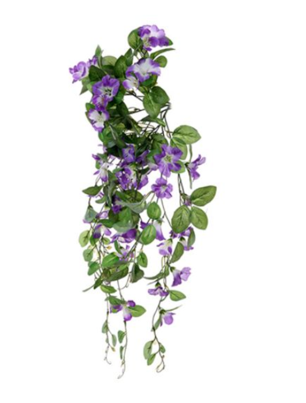 Artificial Morning Glory Trailing Flower Hanging Basket Outdoor Decor UK Seller