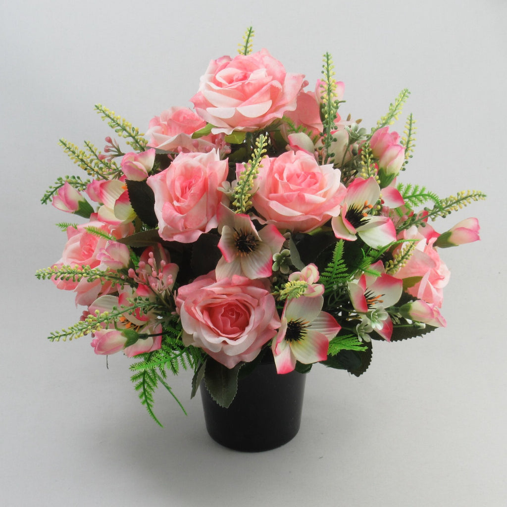 Artificial Silk Flowers Grave/Memorial Arrangement Hand-Made Long Lasting