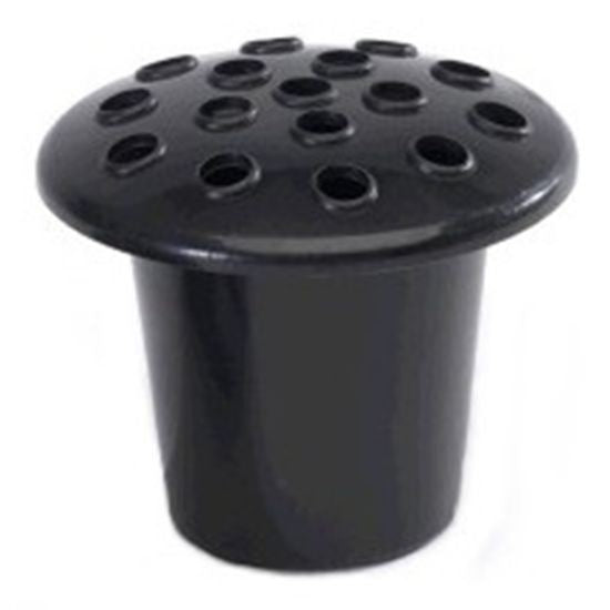 Grave Pot with Lid - Black Vase Flower Holder For Memorial Cemetery Graves