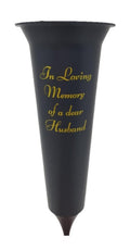 GRAVE SPIKE MEMORIAL GRAVE VASE IN LOVING MEMORY HUSBAND | WIFE | MUM & DAD
