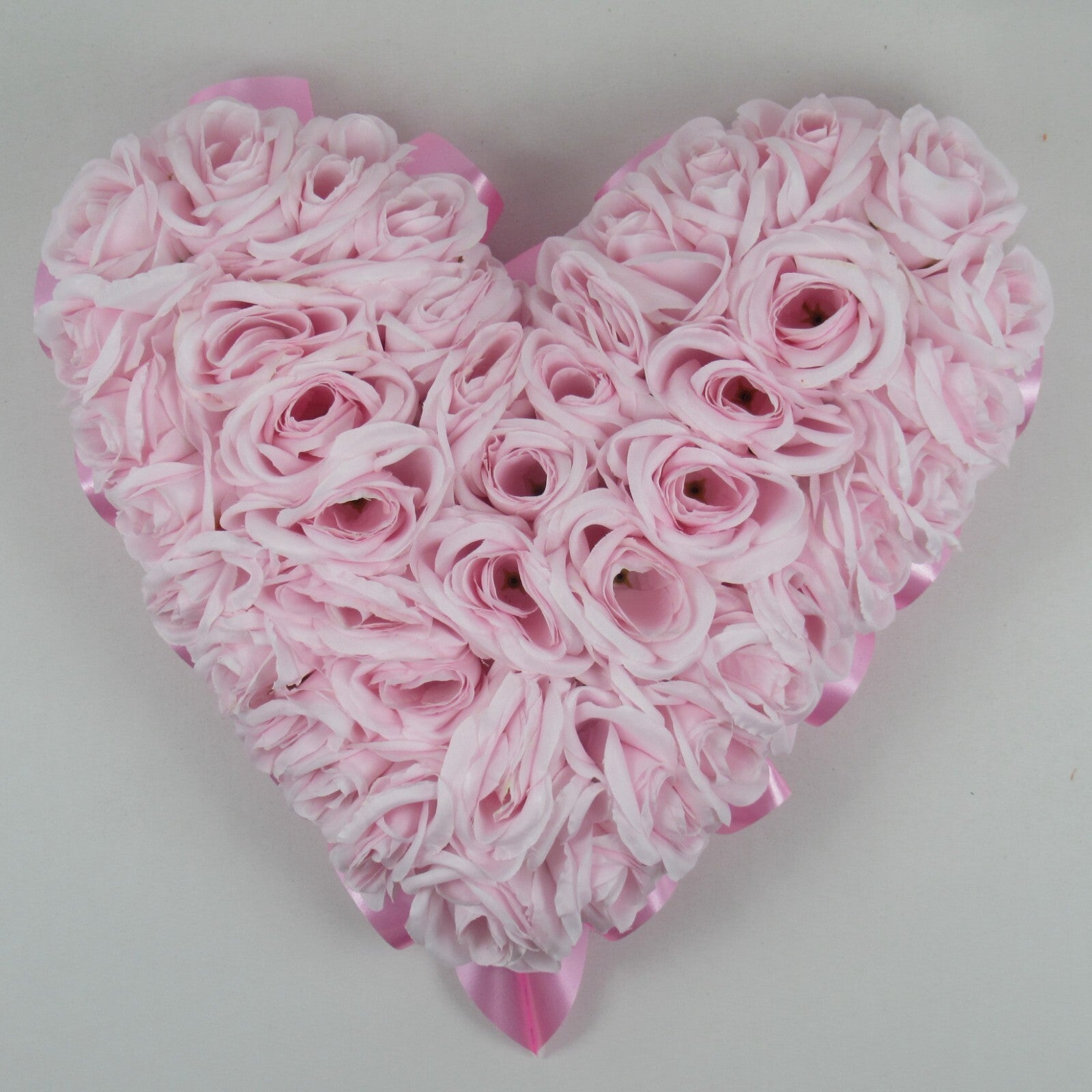 Rose Heart Wreath Grave Tribute Funeral Wreath Pink roses MUM NAN AUNT SISTER