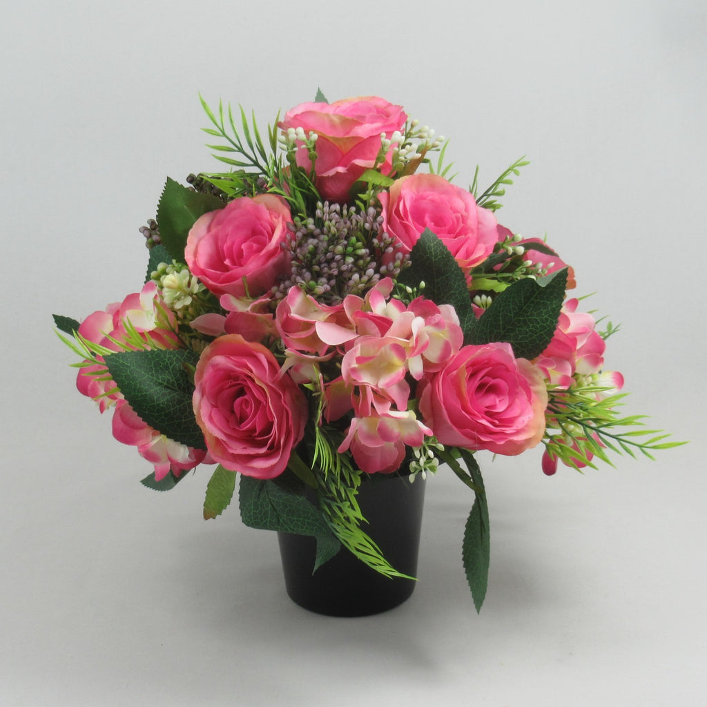 Artificial Silk Flowers Grave/Memorial Arrangement Hand-Made Long Lasting Rose