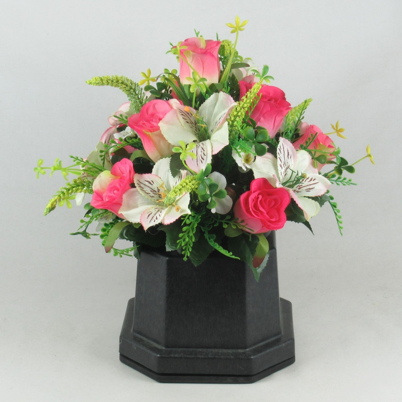 Artificial Silk Flowers Grave/Memorial Arrangement Hand-Made Long Lasting