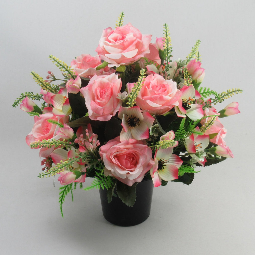 Artificial Silk Flowers Grave/Memorial Arrangement Hand-Made Long Lasting