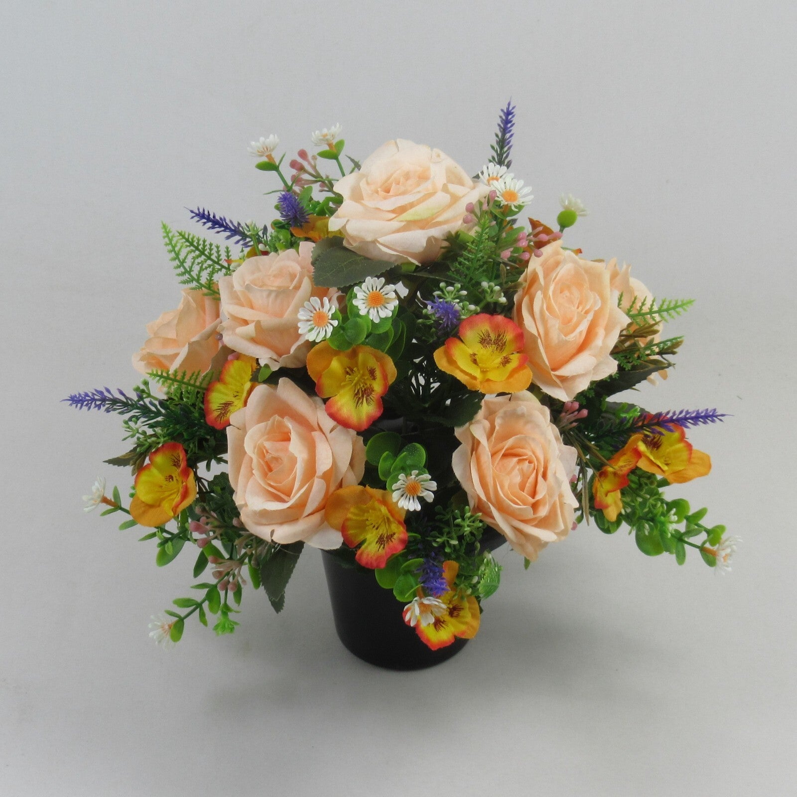 Artificial silk flowers Grave arrangement Hand-Made Long Lasting Rose - Pansy