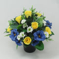 Artificial silk flowers Grave arrangement FREE P&P HandMade Long lasting