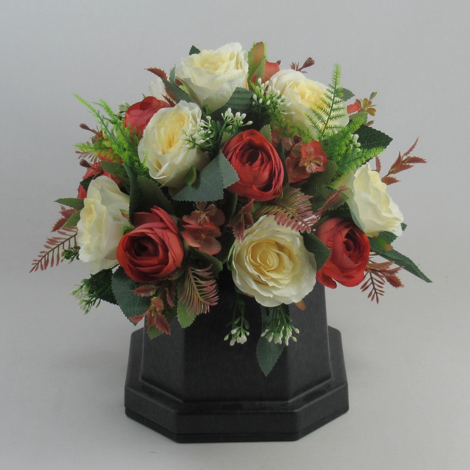 Artificial Silk Flowers Grave/Memorial Arrangement Hand-Made Long Lasting 26cm