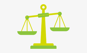 Green balance scale icon for pot weighting fee